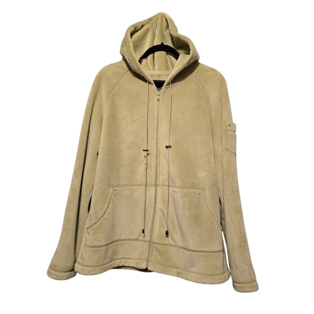 Kristen Blake Green Velour Hoodie Womens XL‎ Thick Soft Jacket Gorpcore Outdoor